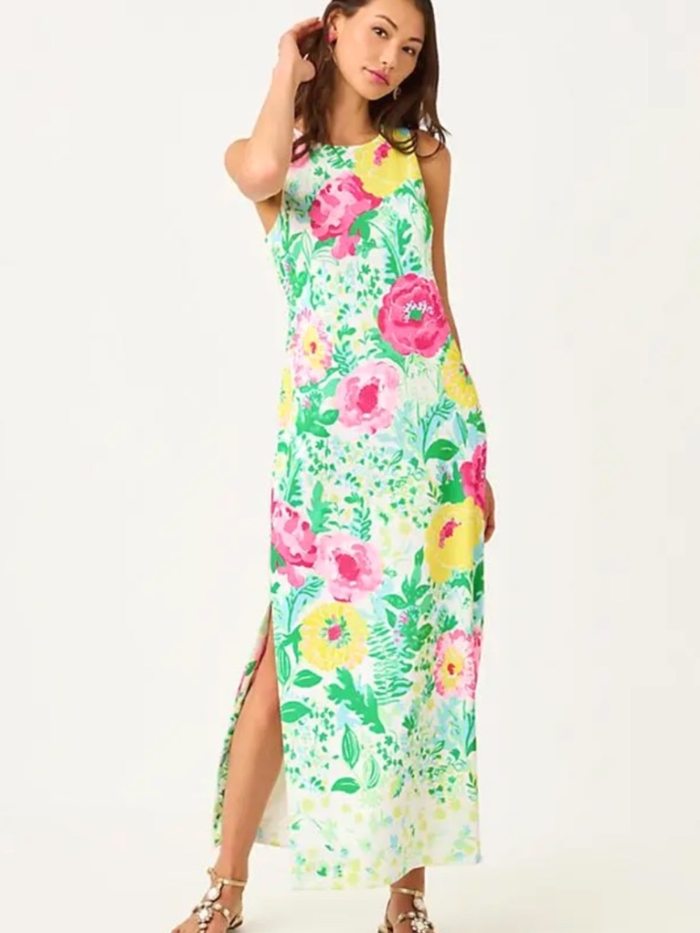 NWT LILLY PULITZER MELODIE MAXI DRESS *POPPY PARTY* MULTI Size Small